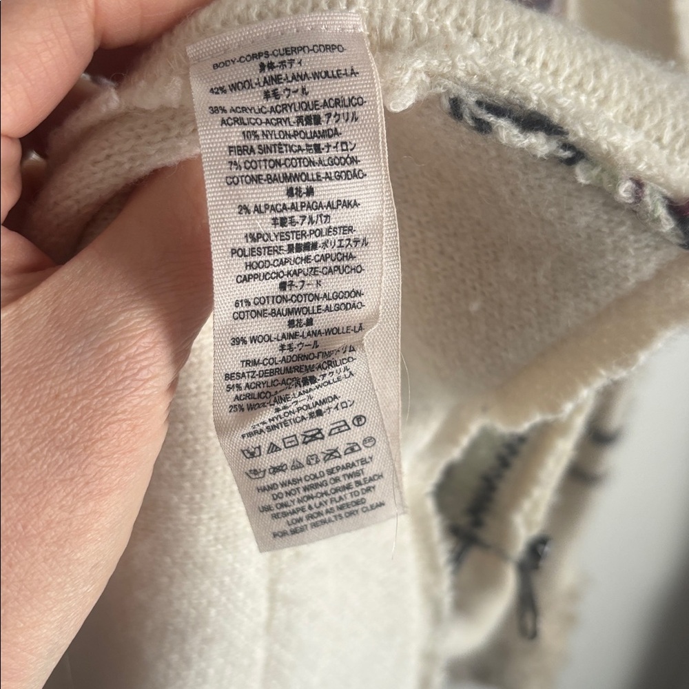Free People | Nordic Knit Alpine Escape Long Zip Up Sz M - Picture 17 of 17